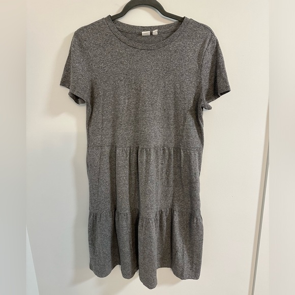 Gap | Heather Grey Tiered Mini Dress | Size Small - Picture 1 of 3
